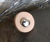 jul - leather screw-in pedestal button
