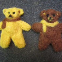 Felted teddy bear ornament kit