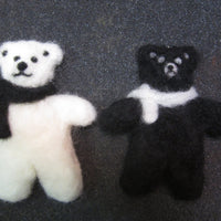 Felted teddy bear ornament kit